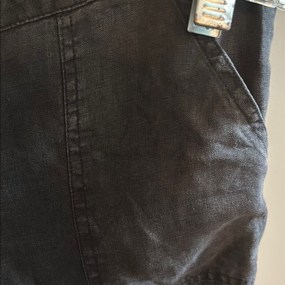 Juicy Couture Black drawstring 100% linenWide-Leg Pants M - Picture 4 of 5